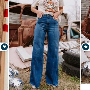 THE LORETTA FLARES IN Medium Wash